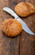 organic bread over rustic table