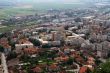 Panorama of the Romanian city bird`s-eye view.