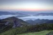 evening mountain plateau landscape (Carpathian, Ukraine) 