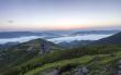 evening mountain plateau landscape (Carpathian, Ukraine) 