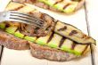 grilled vegetables on bread
