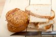 organic bread over rustic table