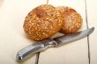 organic bread over rustic table