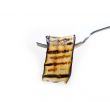 grilled eggplant oubergine on a fork