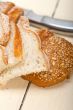 organic bread over rustic table