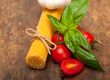 Italian spaghetti pasta tomato and basil