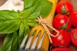 Italian spaghetti pasta tomato and basil