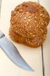 organic bread over rustic table