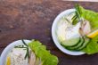 fresh garlic cheese dip salad