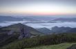 evening mountain plateau landscape (Carpathian, Ukraine)