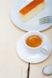 italian espresso coffee and cheese cake