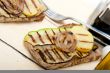 grilled vegetables on bread