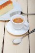 italian espresso coffee and cheese cake