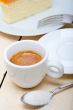 italian espresso coffee and cheese cake