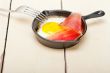 egg sunny side up with italian speck ham