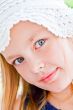 Cute girl with big blue eyes