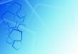 Blue pentagon background