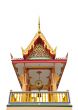 Campanile of thai temple isolated on white