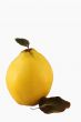 Quince White Background with Leaf