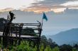 Podium for natural view on viewpoint Doi Ang Khang mountains
