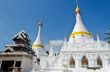 White pagoda architecture of northern Thailand.