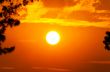 Sun at sunset