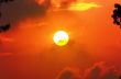Sun at sunset