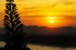 Sunset over mountain range