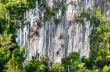 Stripes of rock cliff 