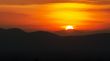 Sunset over mountain range
