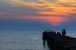 Fishing pier at sunrise