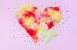 Heart butterfly fluff and sequin