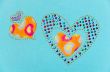 Two heart fluff and sequin