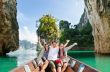 Happy family travel boat ( Guilin of Thailand )