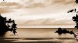 Small bay with sepia color