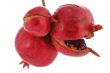 Three Pomegranate on the white background