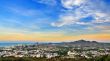 Colorful sky over the Hua Hin city