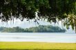Landscaped lawns for leisure on a Kaeng Kra Chan lake