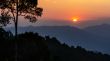 High angle view beautiful sunset