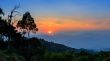 High angle view beautiful sunset