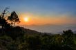 High angle view beautiful sunset