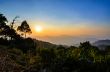 High angle view beautiful sunset