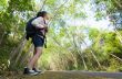 Hiker in forest