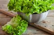 lettuce salad in metal bowl