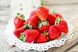 plate with fresh strawberries