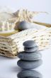 health spa setting over white background