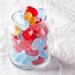 colorful candies in glass jar 
