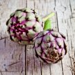 two fresh artichokes 