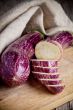 two fresh eggplants