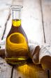 fresh olive oil in bottle 